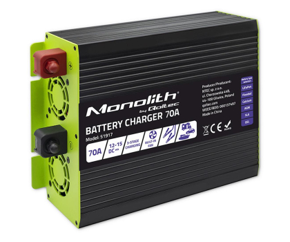 Ładowarka do akumulatorów Qoltec Monolith (LiFePO4, AGM, GEL, SLA, 70A, 12V)
